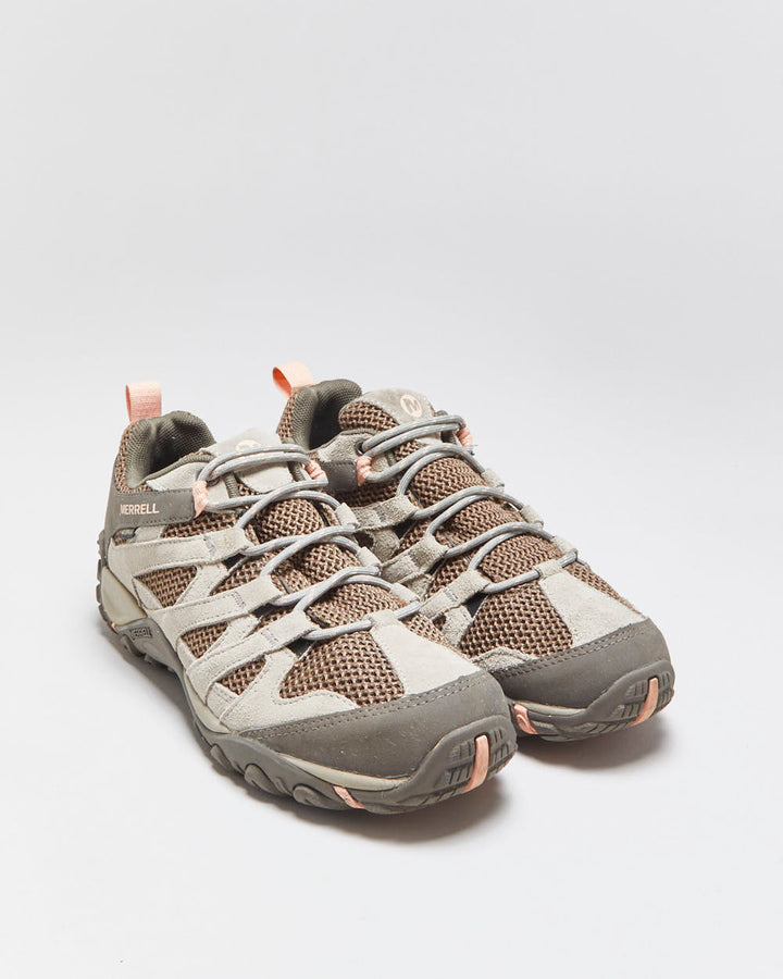 DS 2019 Merrell Women's Alverstone 'Peach/Brown' Suede Gore-Tex Trail Running Hiking Trainers - UK5.5