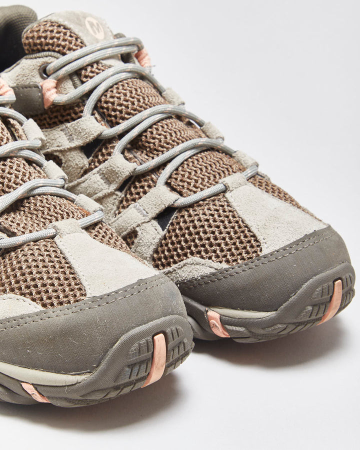DS 2019 Merrell Women's Alverstone 'Peach/Brown' Suede Gore-Tex Trail Running Hiking Trainers - UK5.5