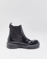 Salvatore Ferragamo Women's Varsi Black Patent Leather Chelsea Boots - UK5.5