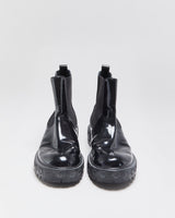 Salvatore Ferragamo Women's Varsi Black Patent Leather Chelsea Boots - UK5.5