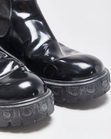 Salvatore Ferragamo Women's Varsi Black Patent Leather Chelsea Boots - UK5.5