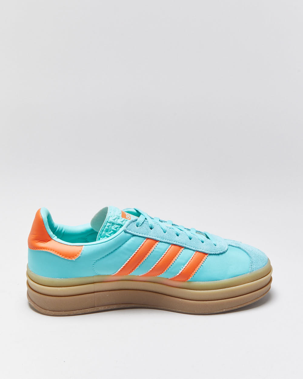 DS 2024 Adidas Gazelle Bold Mint Rush/Impact Orange Women's Platform Trainers - UK7.5