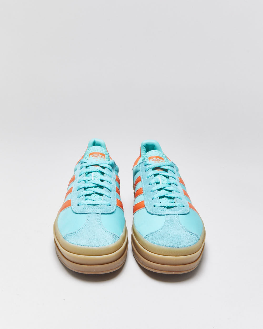 DS 2024 Adidas Gazelle Bold Mint Rush/Impact Orange Women's Platform Trainers - UK7.5