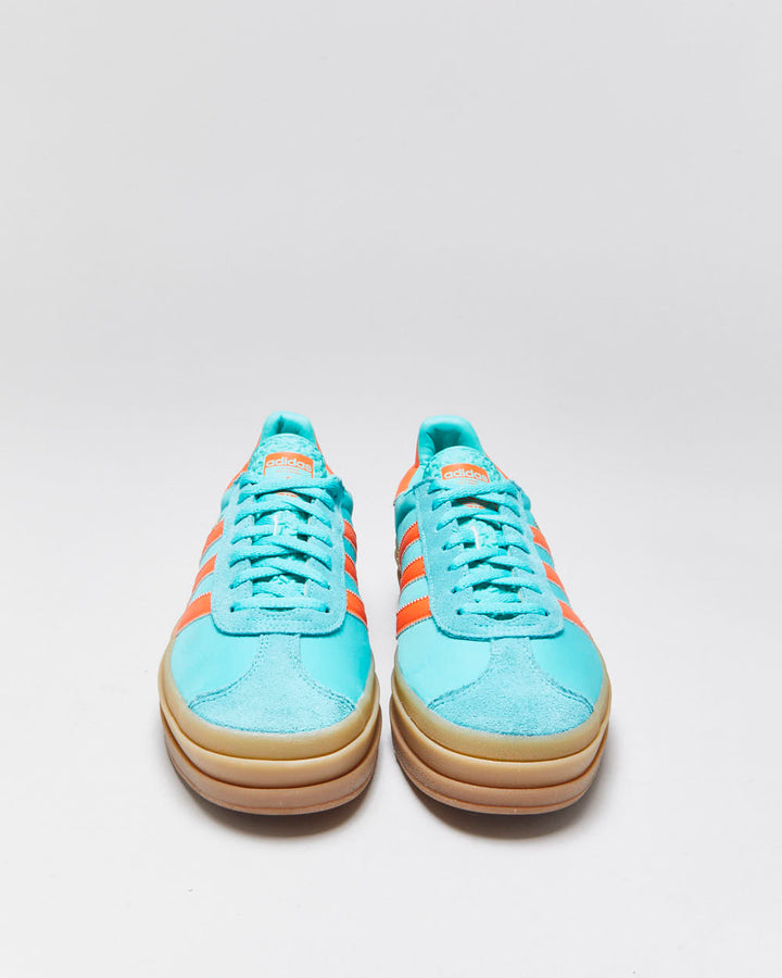 DS 2024 Adidas Gazelle Bold Mint Rush/Impact Orange Women's Platform Trainers - UK7.5