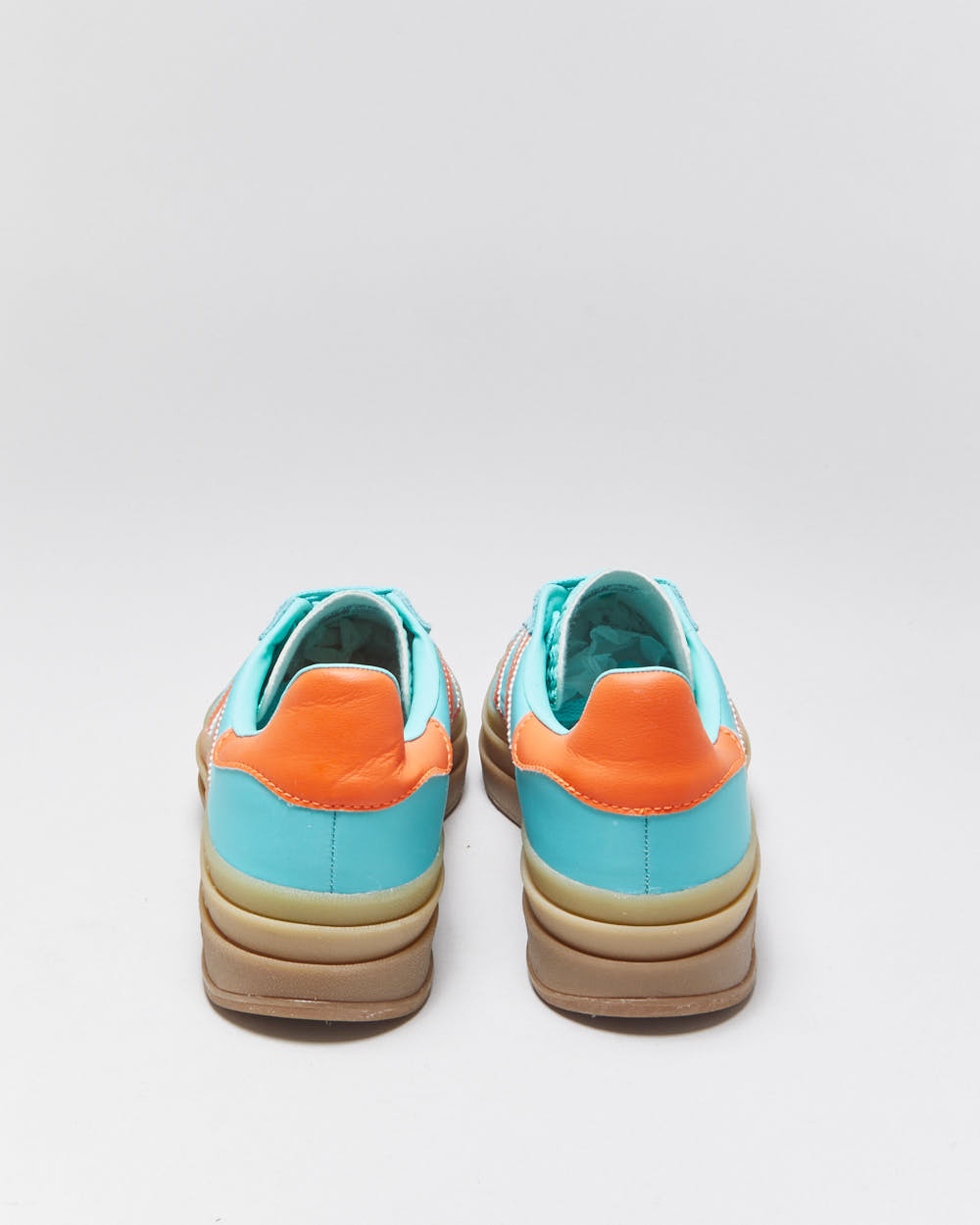 DS 2024 Adidas Gazelle Bold Mint Rush/Impact Orange Women's Platform Trainers - UK7.5