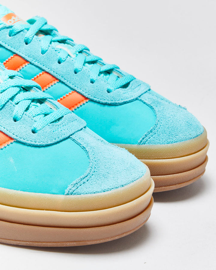 DS 2024 Adidas Gazelle Bold Mint Rush/Impact Orange Women's Platform Trainers - UK7.5