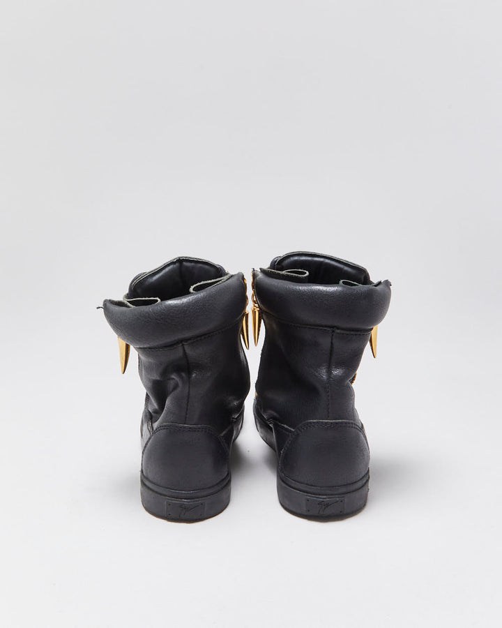 Guiseppe Zanotti Black Leather Women's High-Top Coby Trainers - UK3