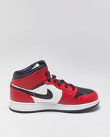 DS 2019 Nike Air Jordan 1 Mid GS Chicago Black Toe Trainers - UK6