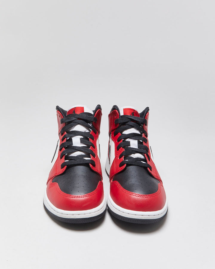 DS 2019 Nike Air Jordan 1 Mid GS Chicago Black Toe Trainers - UK6