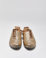 2006 Puma Future Cat Super Light Women's Gold Croc/Brown Suede Trainers - UK5