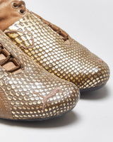 2006 Puma Future Cat Super Light Women's Gold Croc/Brown Suede Trainers - UK5