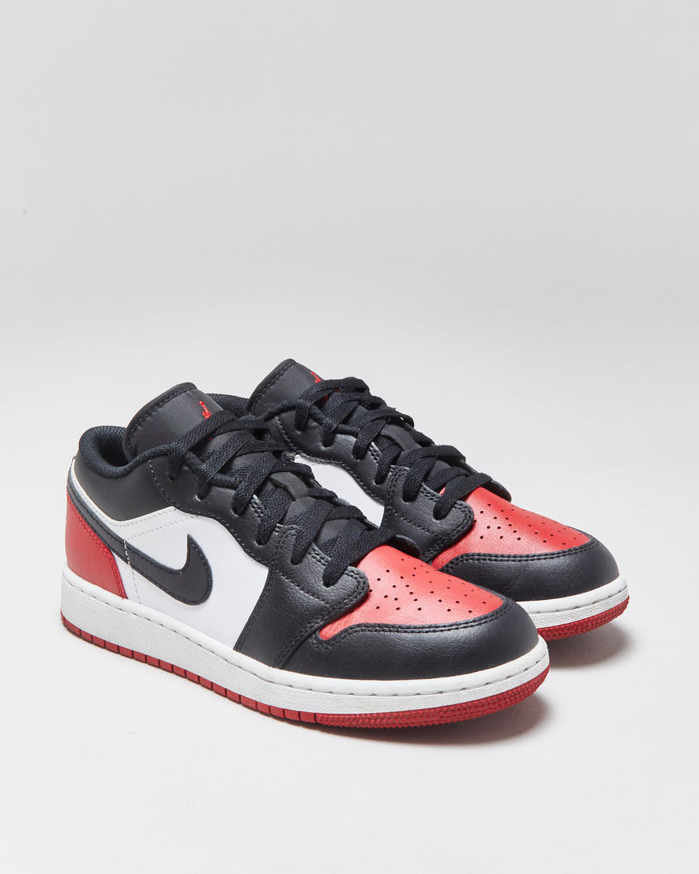 2024 Nike Air Jordan 1 Low 'Bred Toe 2.0' 'Gym Red/Black/White' Trainers - UK4.5