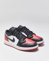 2024 Nike Air Jordan 1 Low 'Bred Toe 2.0' 'Gym Red/Black/White' Trainers - UK4.5