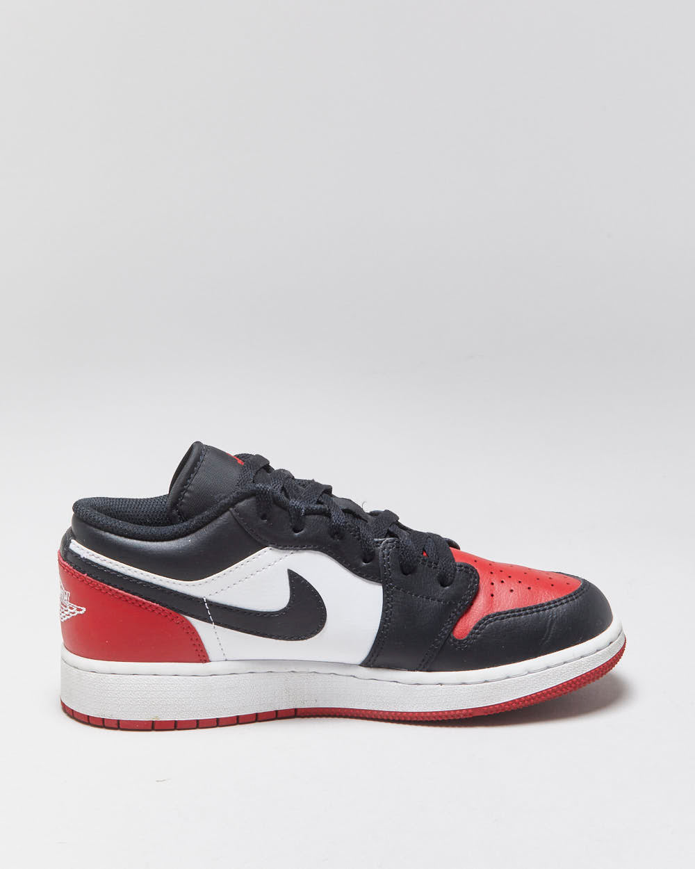 2024 Nike Air Jordan 1 Low 'Bred Toe 2.0' 'Gym Red/Black/White' Trainers - UK4.5