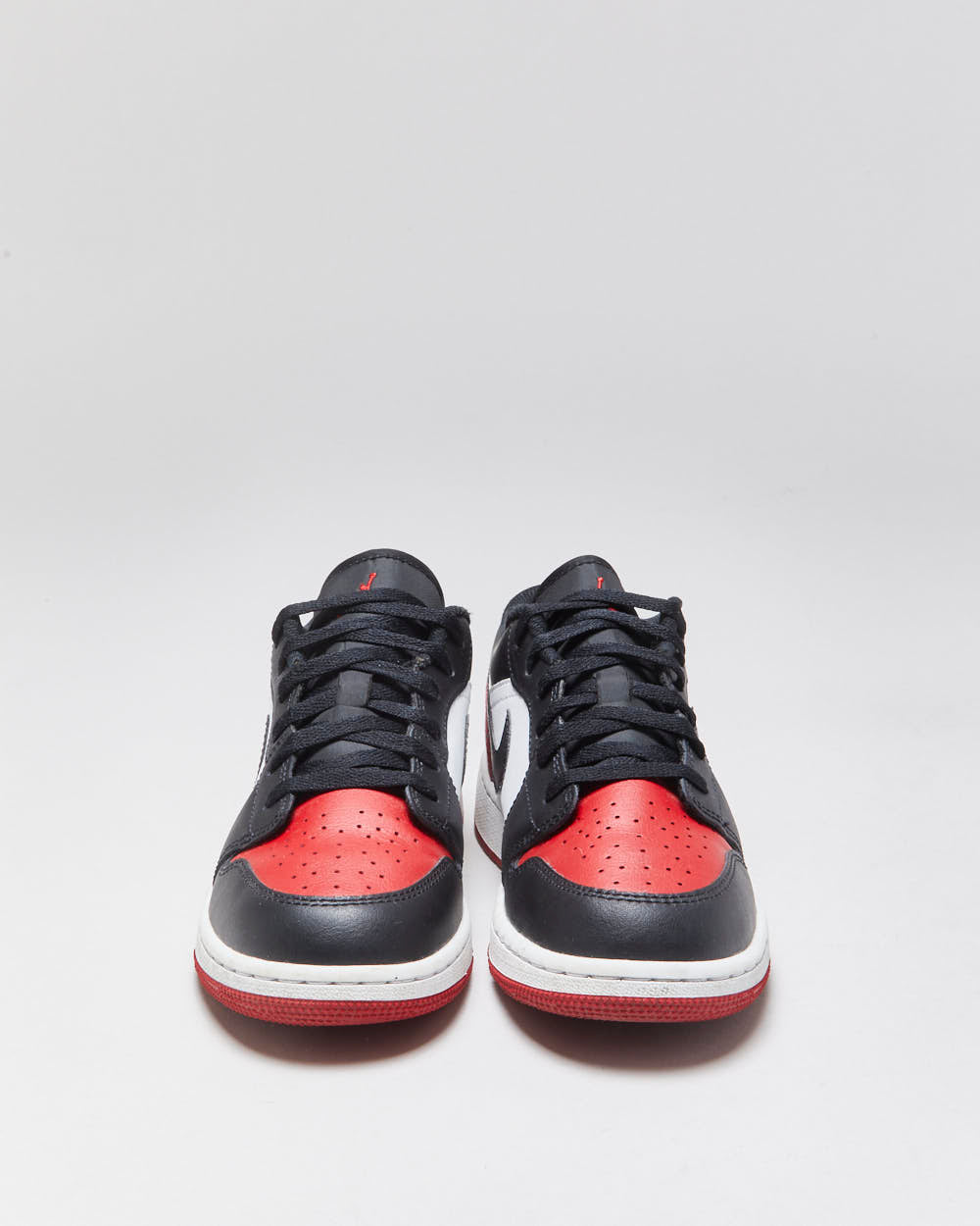 2024 Nike Air Jordan 1 Low 'Bred Toe 2.0' 'Gym Red/Black/White' Trainers - UK4.5