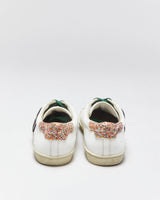 Saint Laurent Court Classic SL37 Women's Diamond/Glitter Trim Leather Low Trainers - UK3
