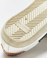 Saint Laurent Court Classic SL37 Women's Diamond/Glitter Trim Leather Low Trainers - UK3