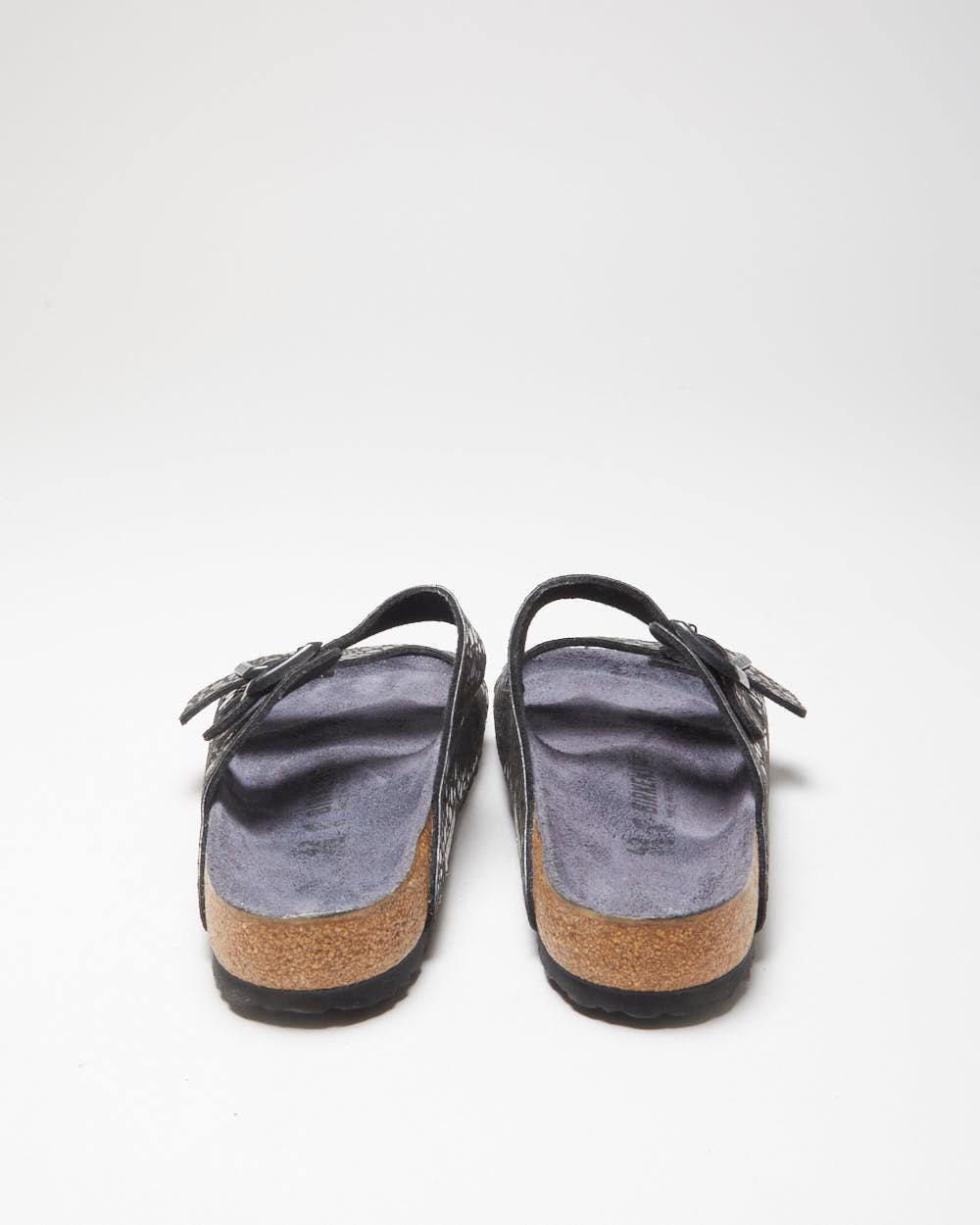 DS Birkenstock Arizona Birko Flor 'Metallic Stone' Two Strap Sandals - UK8