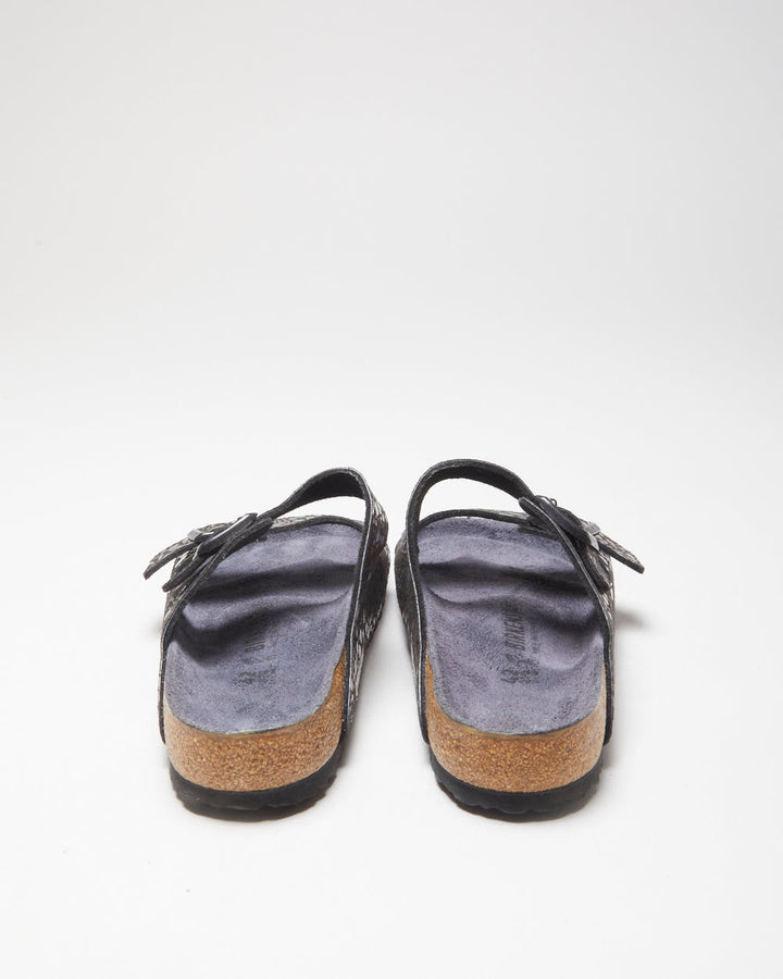 DS Birkenstock Arizona Birko Flor 'Metallic Stone' Two Strap Sandals - UK8