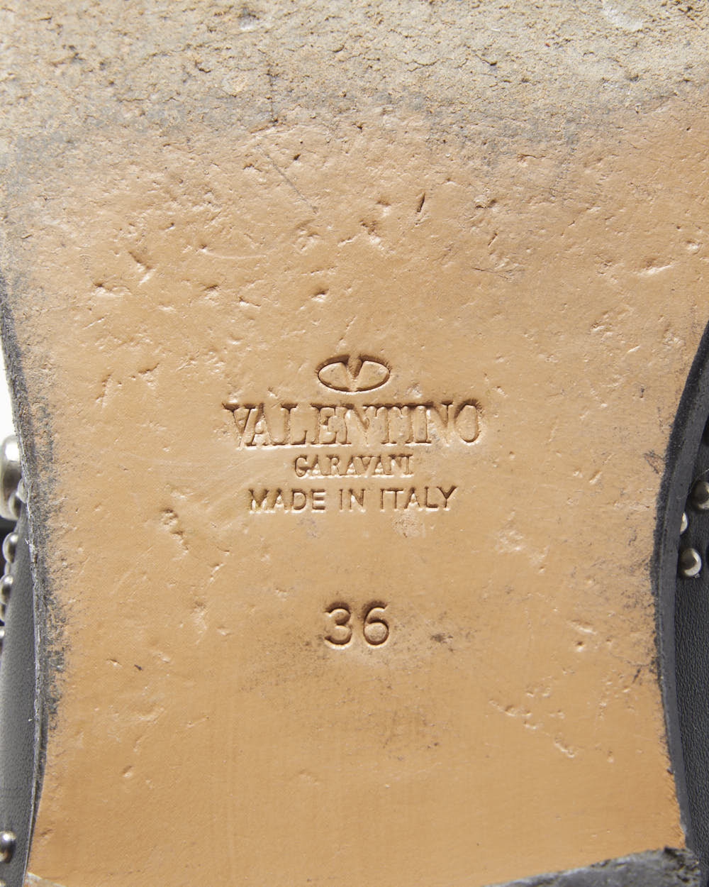 Valentino Garavani Women's Black 'Beatles Star' Leather Pointed Toe Loafers - UK3