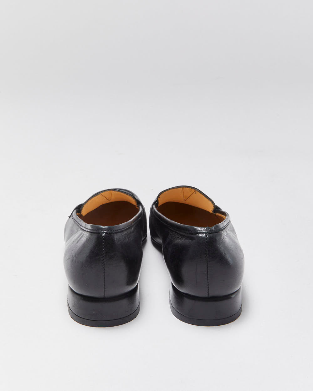 Salvatore Ferragamo Women's Black Leather Gancini Horesbit Heeled Loafers - UK3
