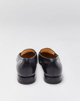 Salvatore Ferragamo Women's Black Leather Gancini Horesbit Heeled Loafers - UK3
