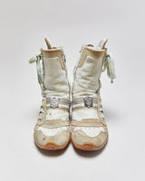 Vintage 2006 Y2K Diesel Women's Suede Leather Mid Calf Boxing Boots - UK4