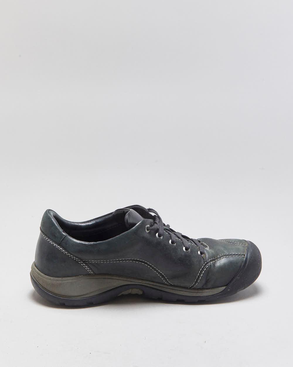 Keen Presidio II Women's Black Leather Hiking Shoes - UK7
