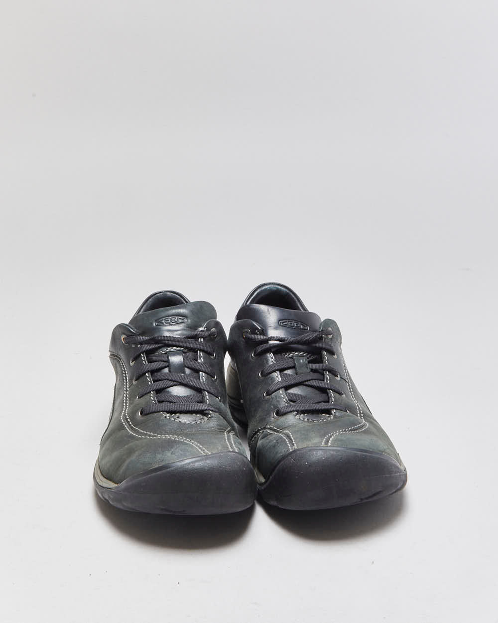 Keen Presidio II Women's Black Leather Hiking Shoes - UK7