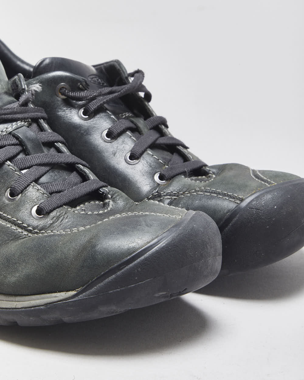 Keen Presidio II Women's Black Leather Hiking Shoes - UK7