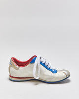Vintage Y2K 00s Gucci Fifth Avenue Leather Monogram Canvas Heart Bowling Trainers - UK3
