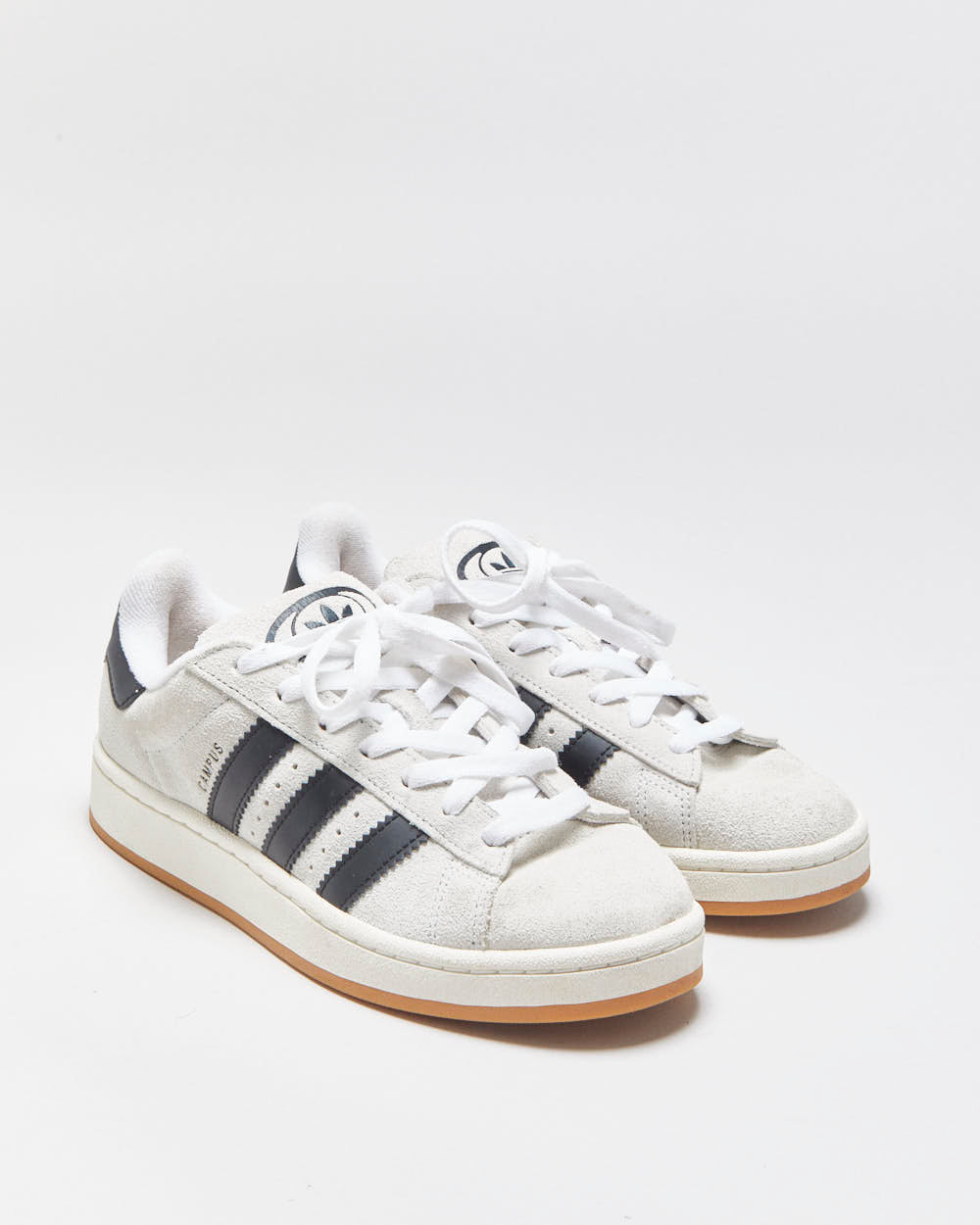 2025 Adidas Originals Campus 00s J Women's Grey/White Suede Skater Trainers - UK6