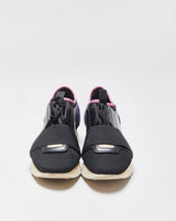 Balenciaga Women's Black/Navy Race Runner Trainers - UK3