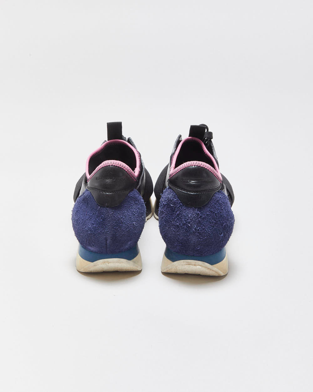 Balenciaga Women's Black/Navy Race Runner Trainers - UK3