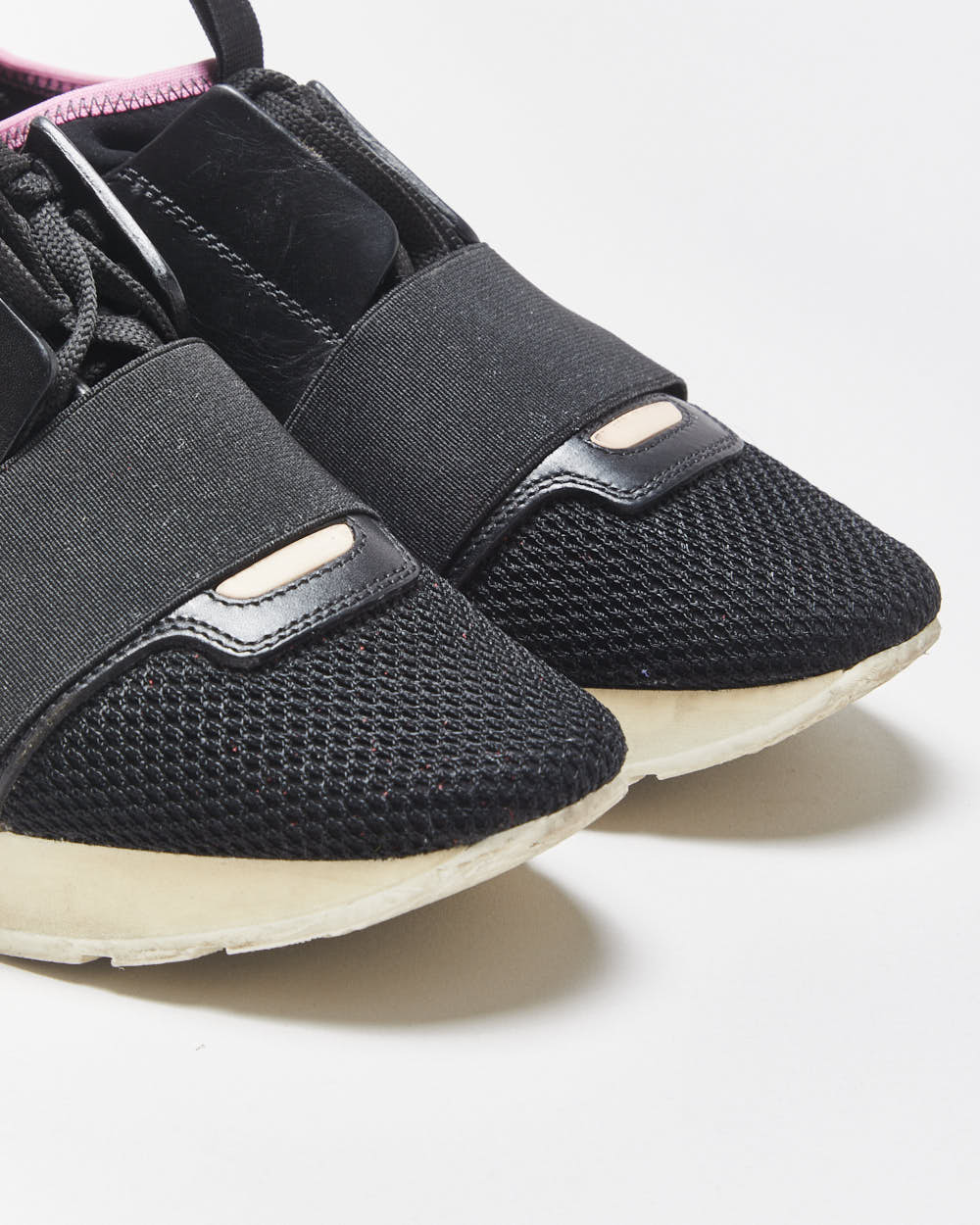 Balenciaga Women's Black/Navy Race Runner Trainers - UK3