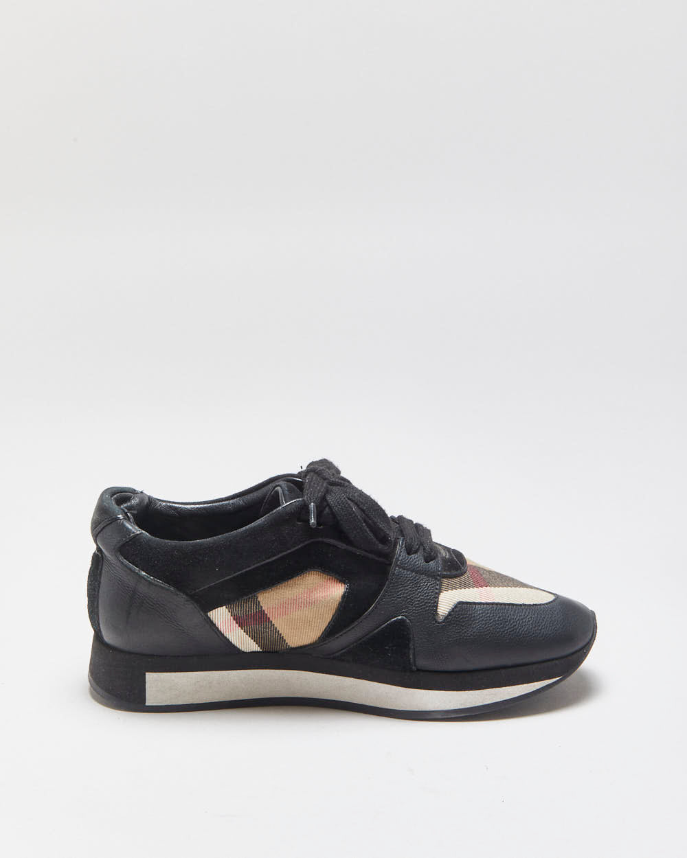 Burberry Women's Leather Nova Check 'Damen' Trainers - UK3