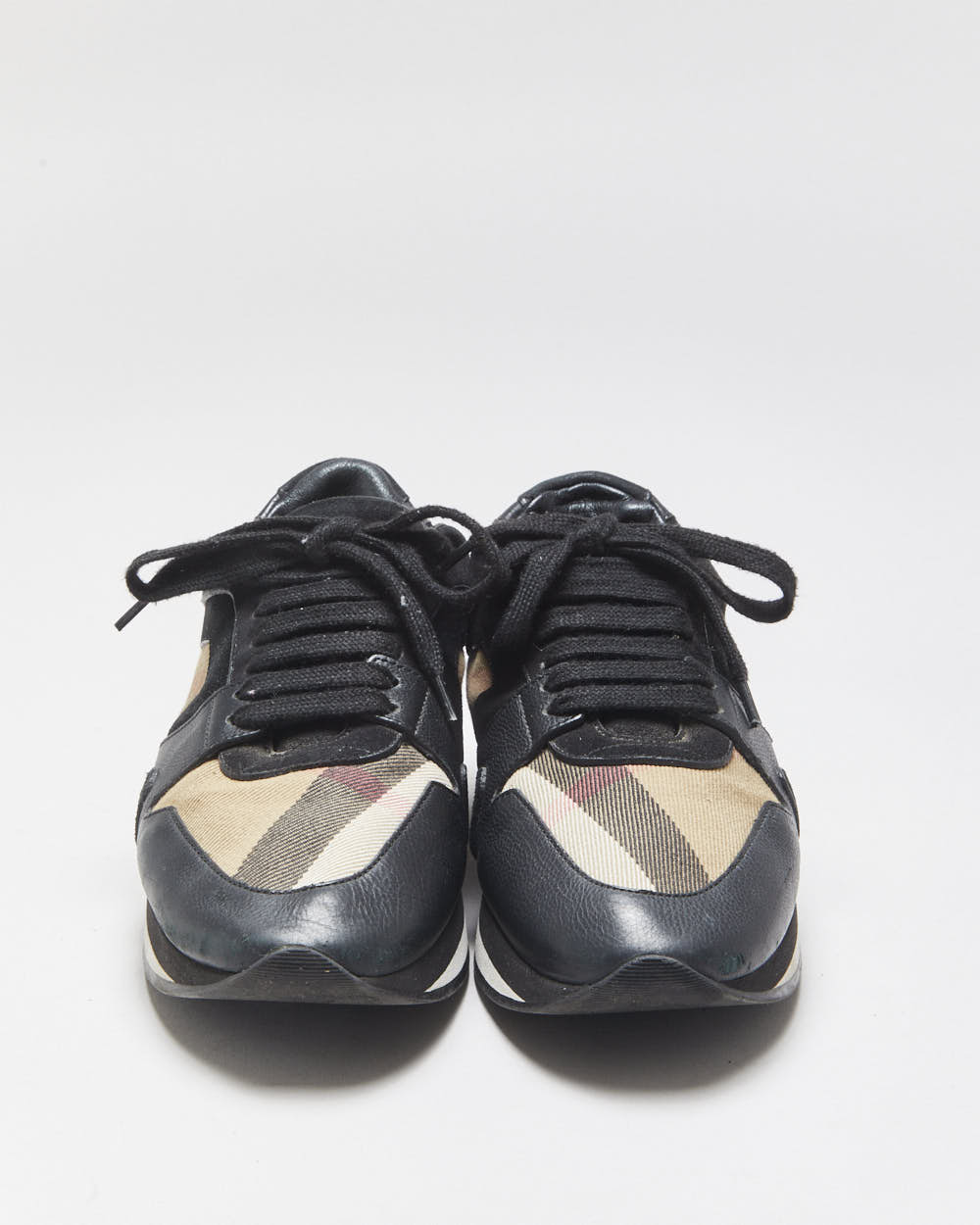 Burberry Women's Leather Nova Check 'Damen' Trainers - UK3