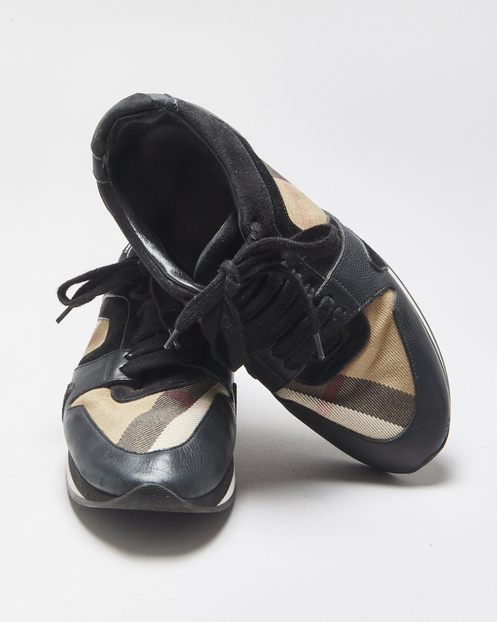 Burberry Women's Leather Nova Check 'Damen' Trainers - UK3