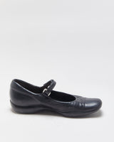 Vintage Y2K 00s Prada Sport Women's Black Leather Square Toe Mary Janes - UK3