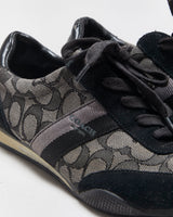 Vintage Coach Women's 'Kelson' Signature C Monogram Suede/Canvas Low-Top Trainers - UK6