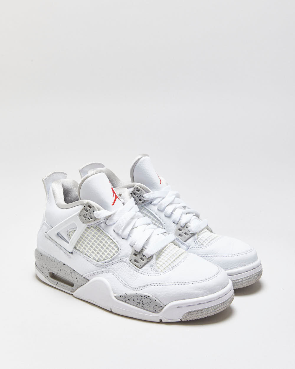 2021 Nike Air Jordan 4 Retro GS 'White Oreo' Women's Trainers - UK5.5