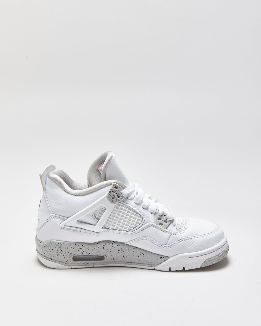 2021 Nike Air Jordan 4 Retro GS 'White Oreo' Women's Trainers - UK5.5
