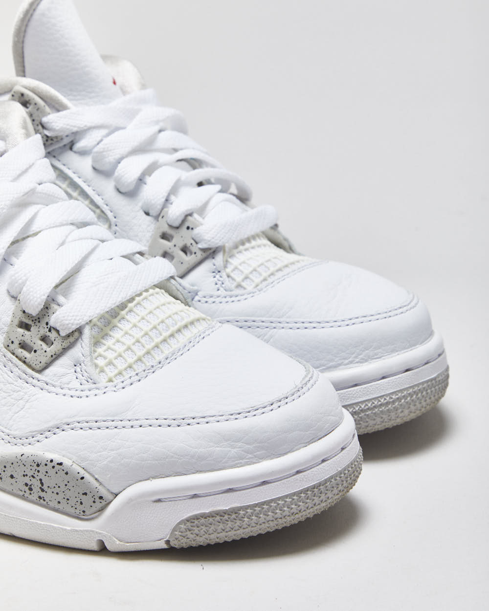 2021 Nike Air Jordan 4 Retro GS 'White Oreo' Women's Trainers - UK5.5