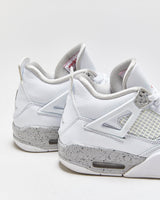 2021 Nike Air Jordan 4 Retro GS 'White Oreo' Women's Trainers - UK5.5