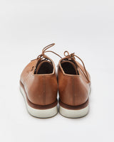 Tod's Tan Brown Leather Women's Comfort Sole Lace-Up Oxford Shoes - UK5