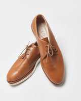 Tod's Tan Brown Leather Women's Comfort Sole Lace-Up Oxford Shoes - UK5