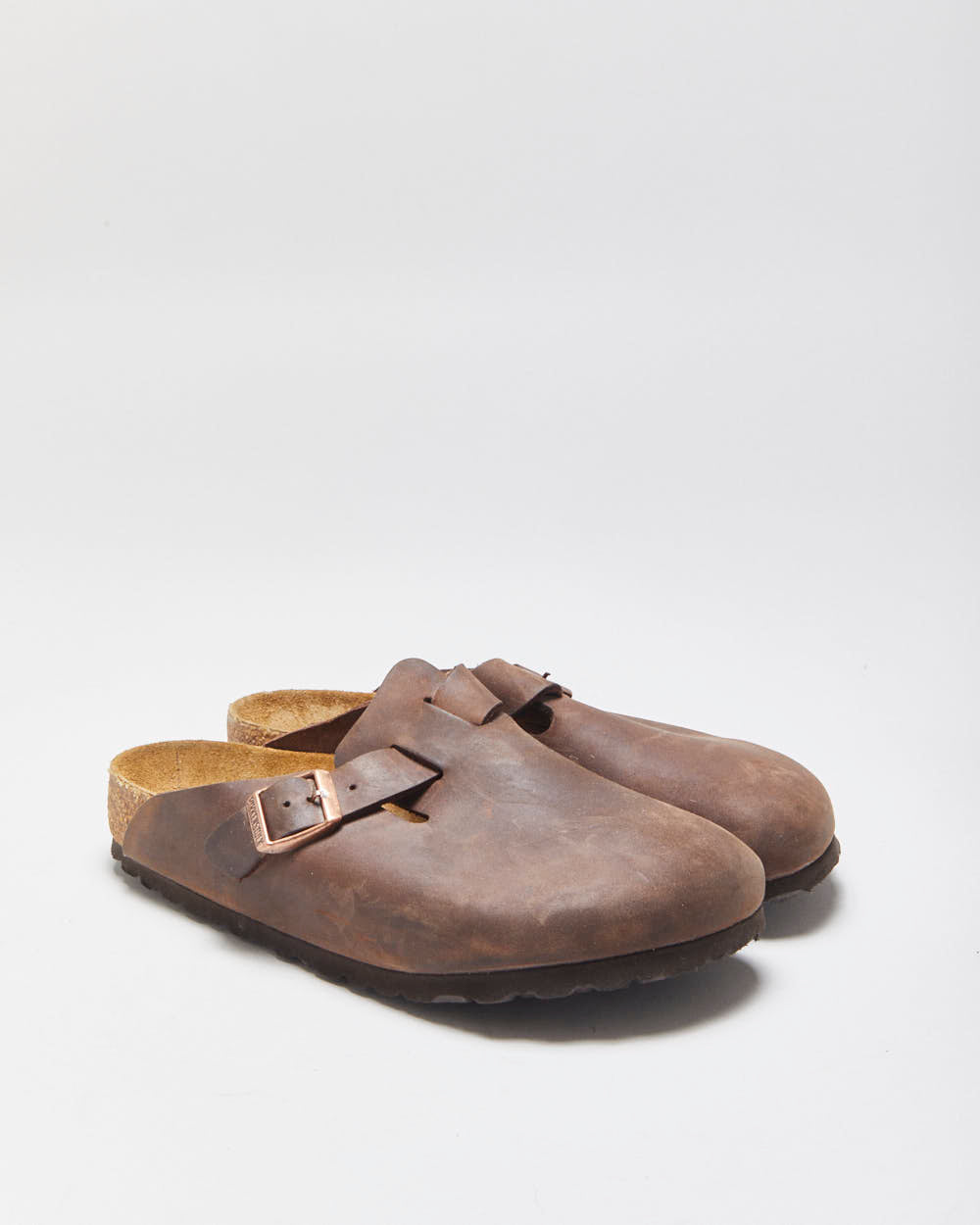 Birkenstock Habana Oiled Nubuck Leather Boston Clog Sandals - UK5