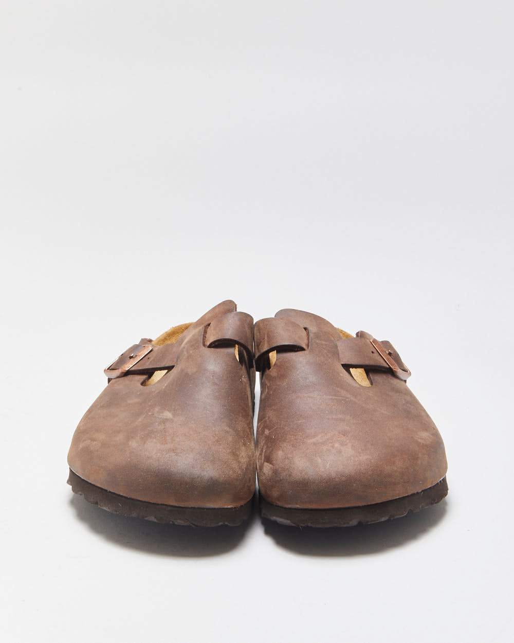 Birkenstock Habana Oiled Nubuck Leather Boston Clog Sandals - UK5