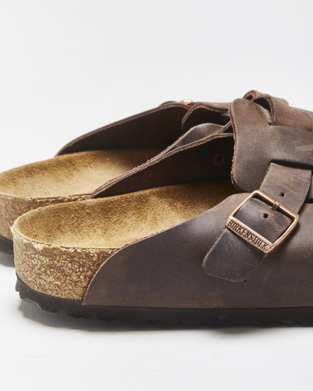 Birkenstock Habana Oiled Nubuck Leather Boston Clog Sandals - UK5