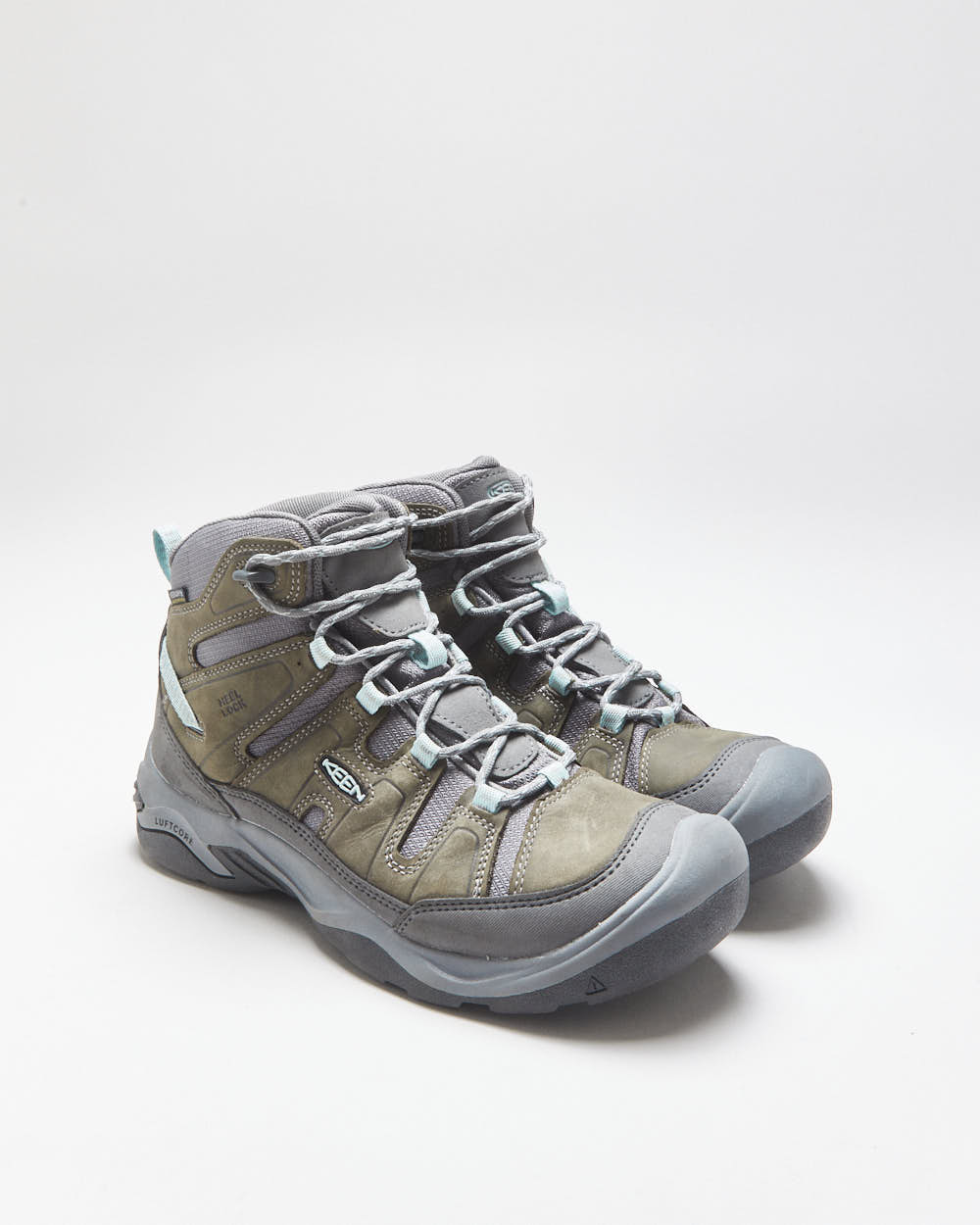 DS KEEN Women's Khaki Suede Circadia KeenDry Waterproof Mid Height Hiking Boots - UK7